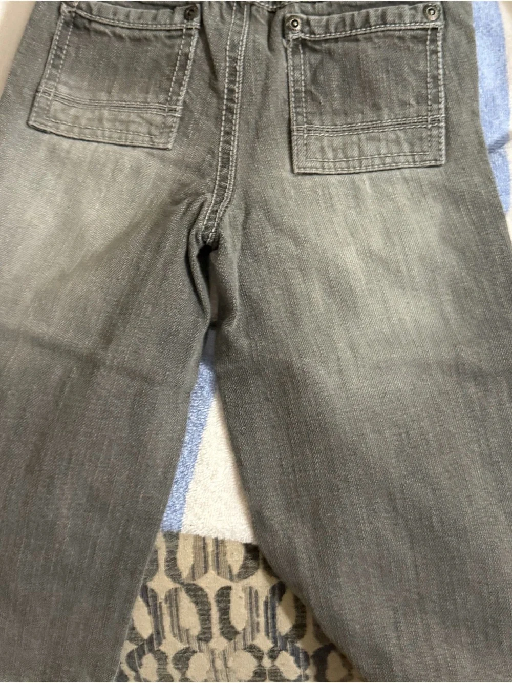 Gymboree Size 3t Boys' Relaxed Gray Drawstring Jeans
